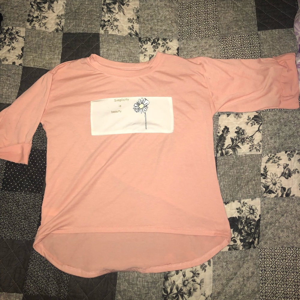 Pink shirt with quote